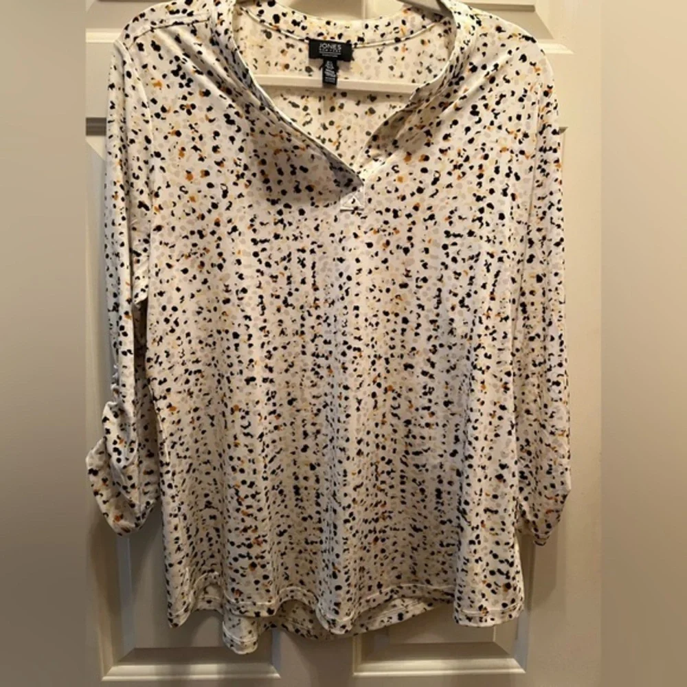 Jones New York Spotted Top, Large - Picture 1 of 8